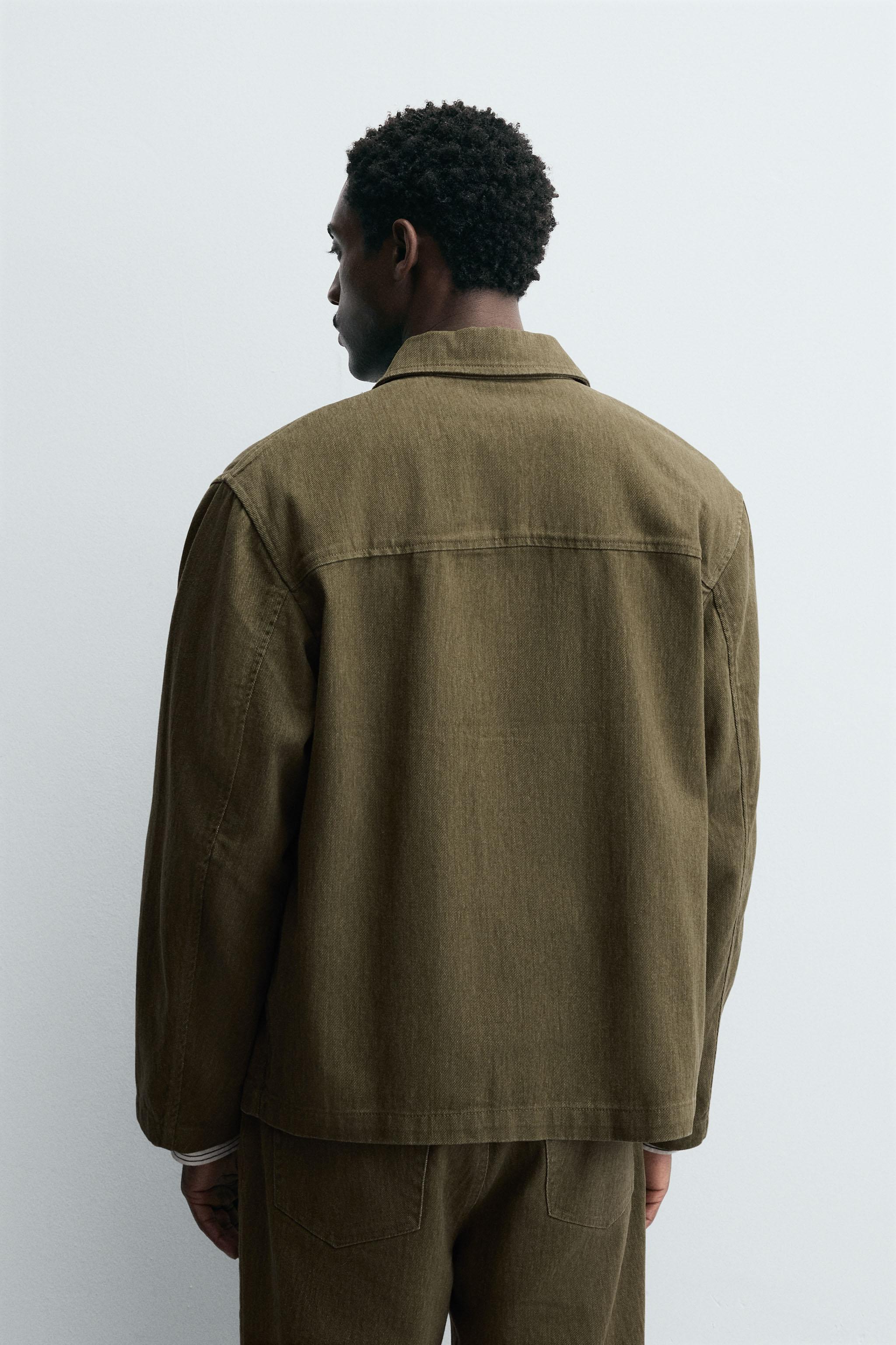 TEXTURED POCKET OVERSHIRT